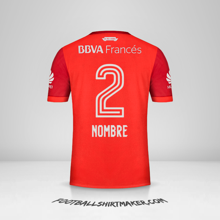 Jersey River Plate 2017/18 Visita -  nombre - 2