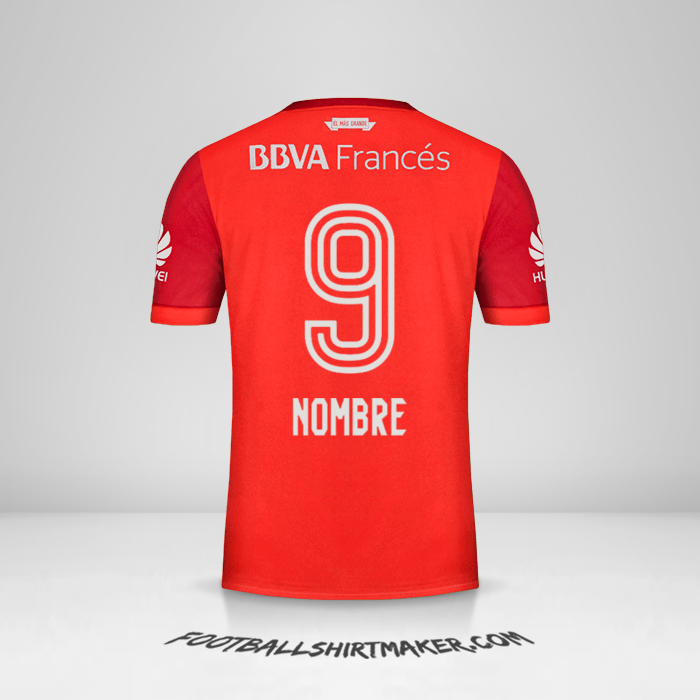 Camiseta River Plate 2017/18 Visita -  nombre - 9