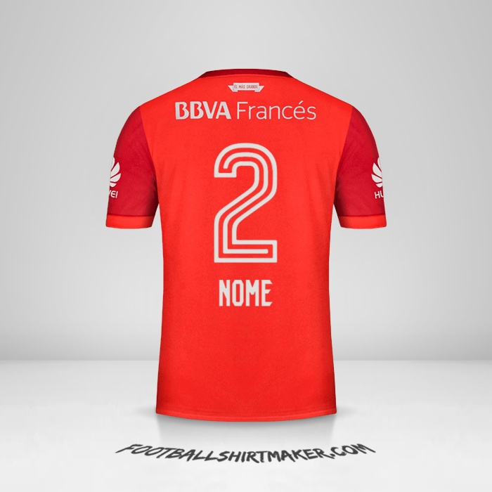 Camisola River Plate 2017/18 Alternativa -  nome - 2