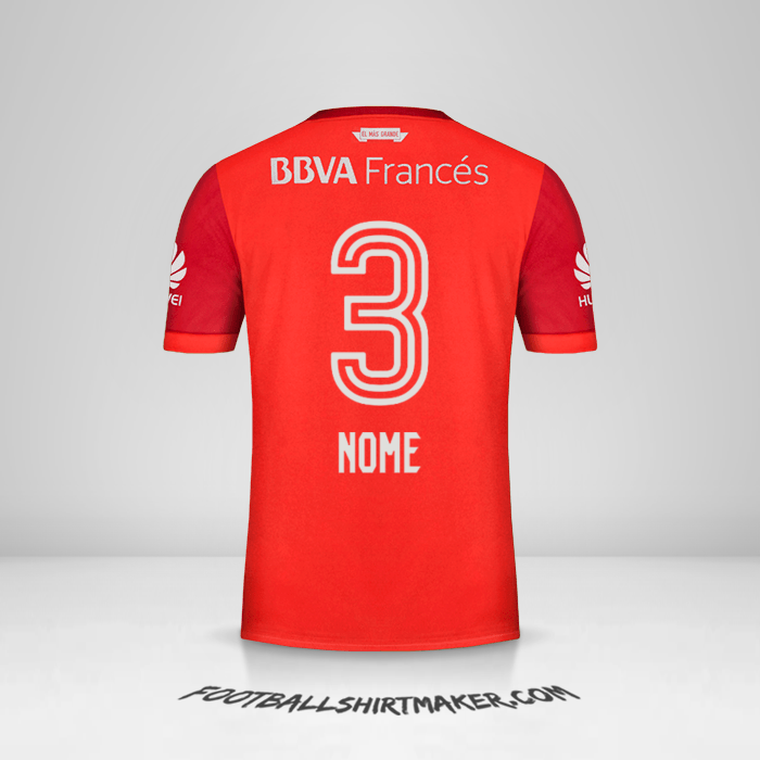 Maglia River Plate 2017/18 Seconda -  nome - 3