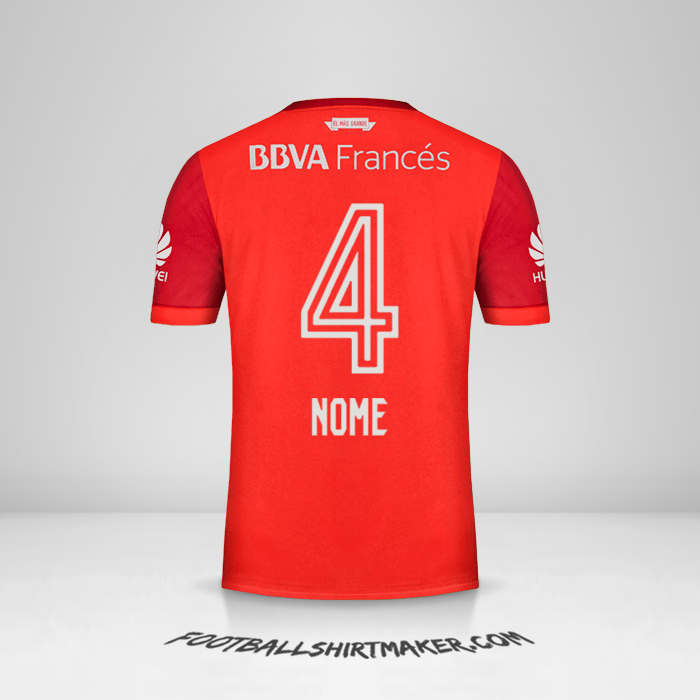 Maglia River Plate 2017/18 Seconda -  nome - 4