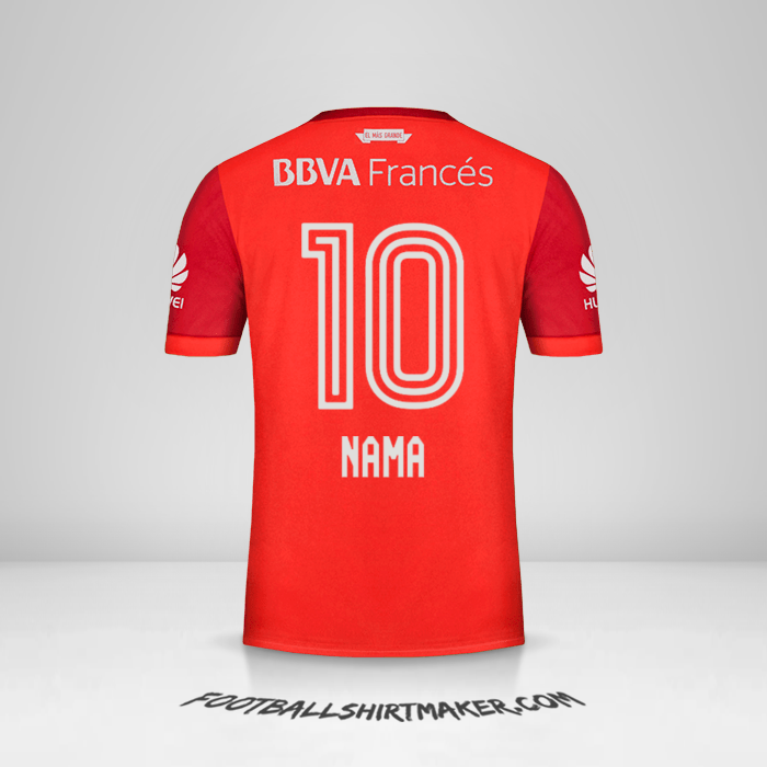 Jersey River Plate 2017/18 Alternatif -  nama - 10