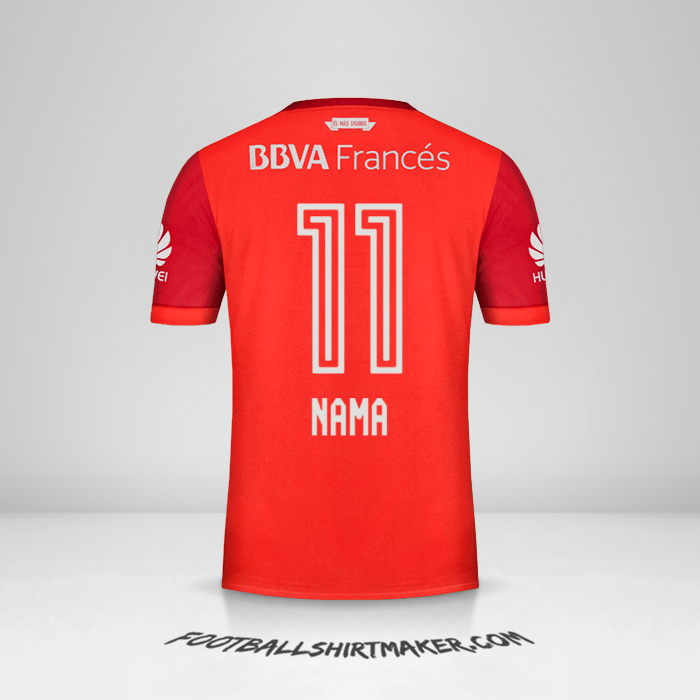 Jersey River Plate 2017/18 Alternatif -  nama - 11