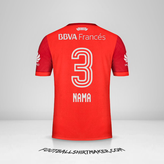 Jersey River Plate 2017/18 Alternatif -  nama - 3