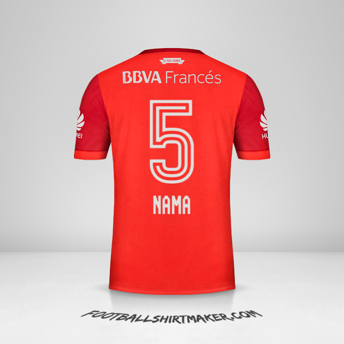 Jersey River Plate 2017/18 Alternatif -  nama - 5