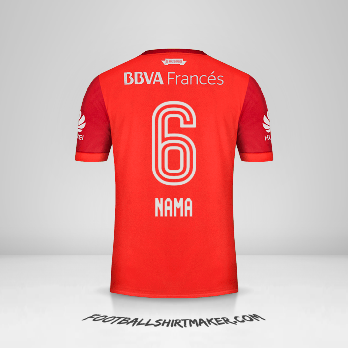 Jersey River Plate 2017/18 Alternatif -  nama - 6