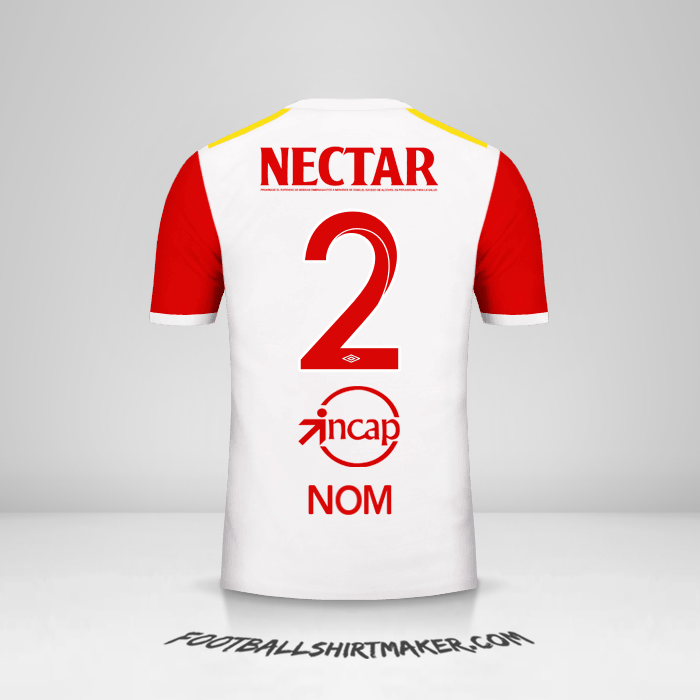 Maillot Independiente Santa Fe 2017 Extérieur -  nom - 2