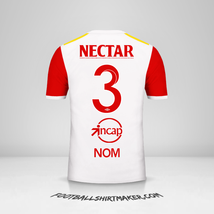 Maillot Independiente Santa Fe 2017 Extérieur -  nom - 3