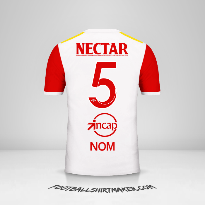 Maillot Independiente Santa Fe 2017 Extérieur -  nom - 5
