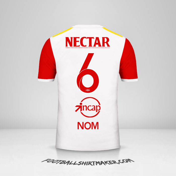 Maillot Independiente Santa Fe 2017 Extérieur -  nom - 6