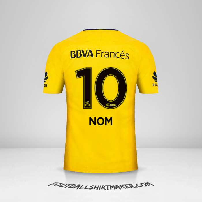 Maillot Boca Juniors 2017/18 Extérieur -  nom - 10