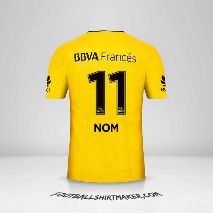 Maillot Boca Juniors 2017/18 Extérieur -  nom - 11