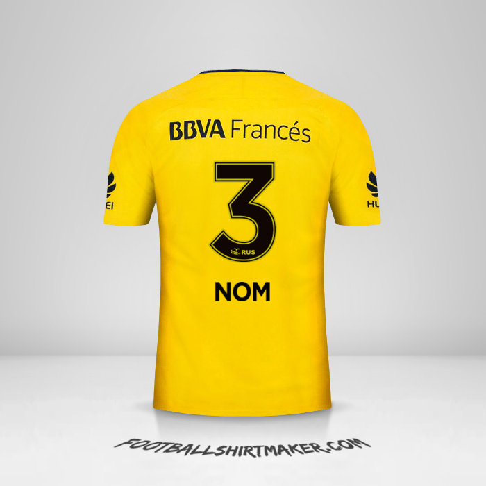 Maillot Boca Juniors 2017/18 Extérieur -  nom - 3