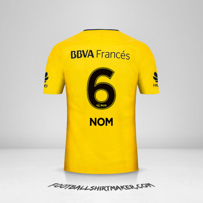 Maillot Boca Juniors 2017/18 Extérieur -  nom - 6