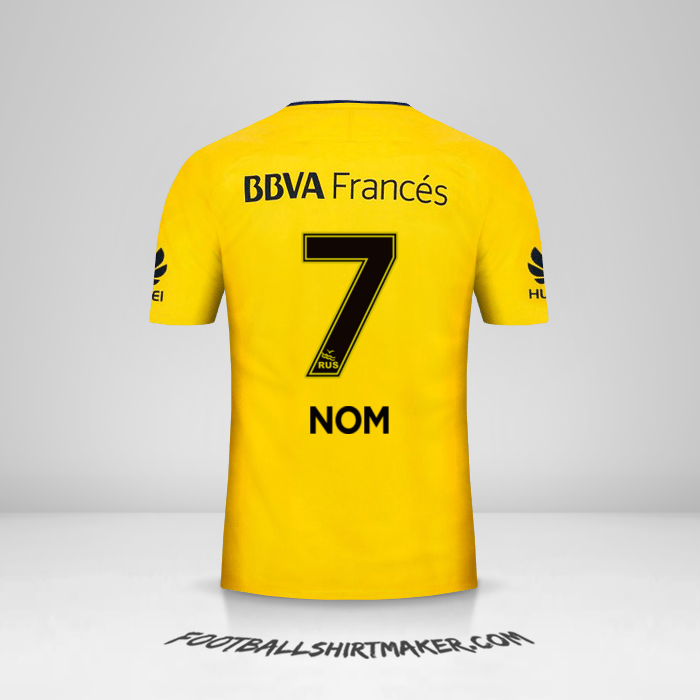 Maillot Boca Juniors 2017/18 Extérieur -  nom - 7