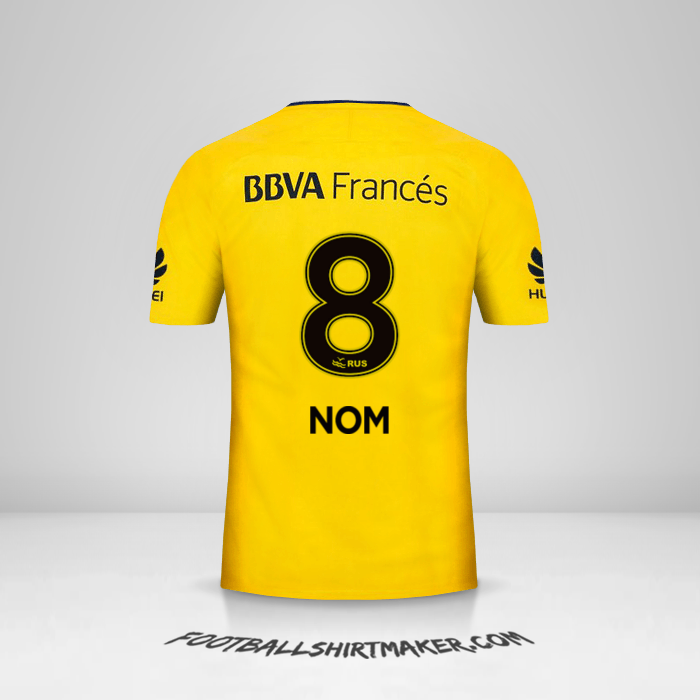 Maillot Boca Juniors 2017/18 Extérieur -  nom - 8