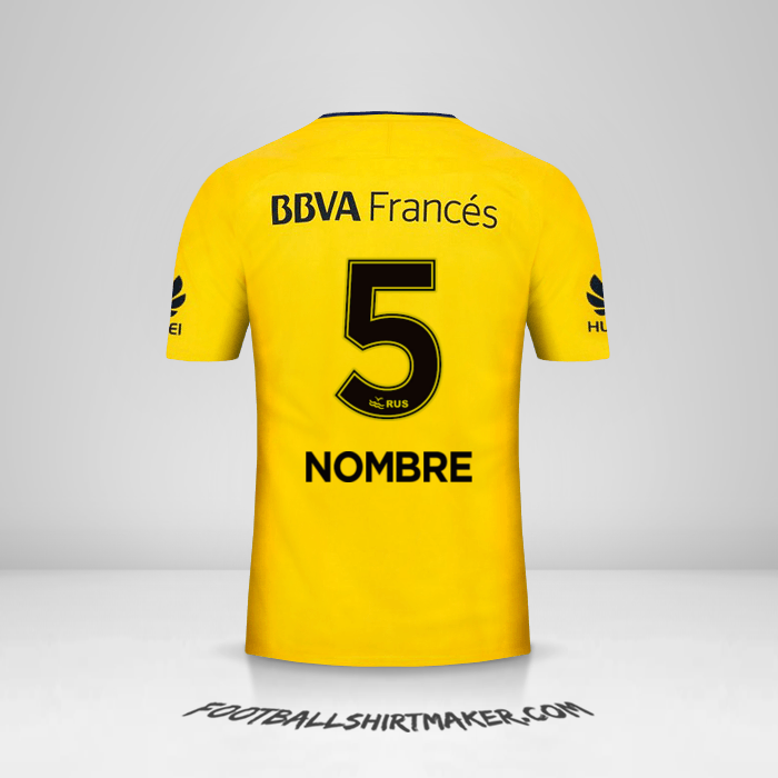 Jersey Boca Juniors 2017/18 Visita -  nombre - 5