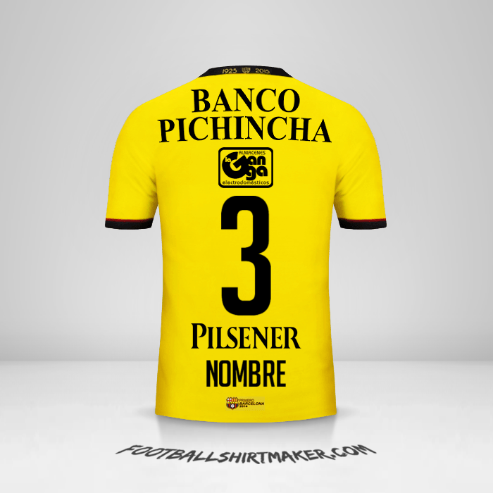 Camiseta Barcelona SC 2015 -  nombre - 3