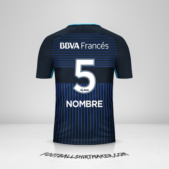 Jersey Boca Juniors 2017/18 Tercera -  nombre - 5