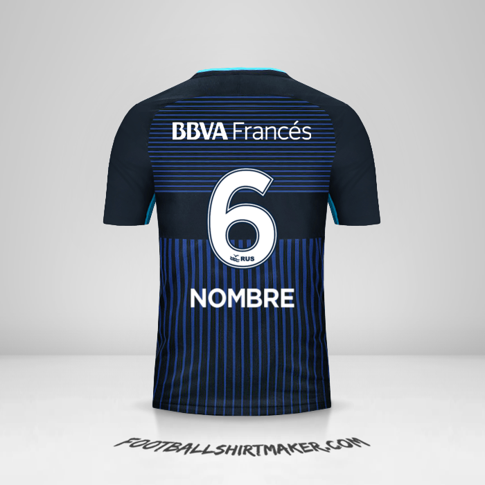 Jersey Boca Juniors 2017/18 Tercera -  nombre - 6