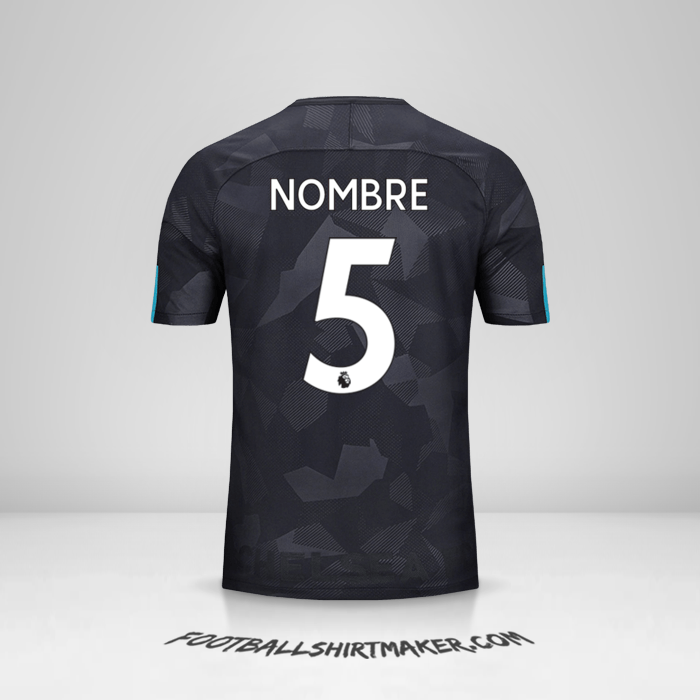 Camiseta Chelsea 2017/18 Tercera -  nombre - 5