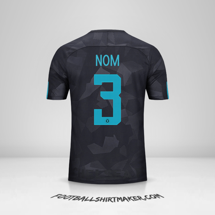 Maillot Chelsea Cup 2017/18 Troisième -  nom - 3