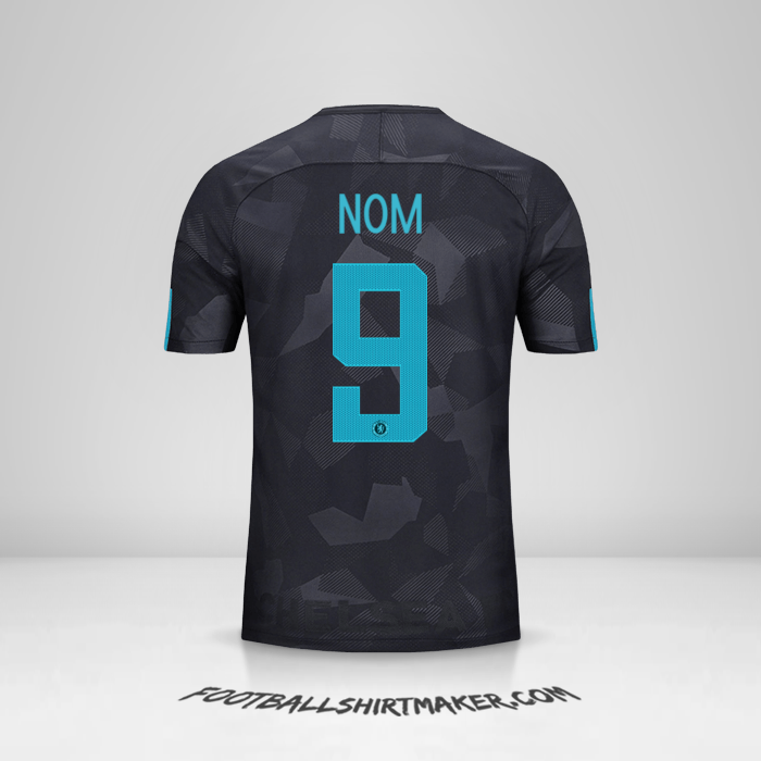 Maillot Chelsea Cup 2017/18 Troisième -  nom - 9