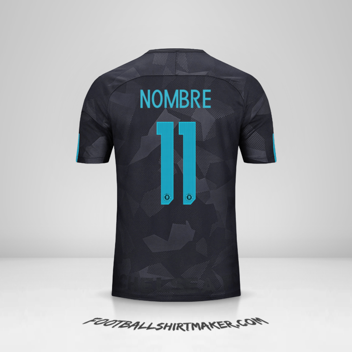 Jersey Chelsea Cup 2017/18 Tercera -  nombre - 11
