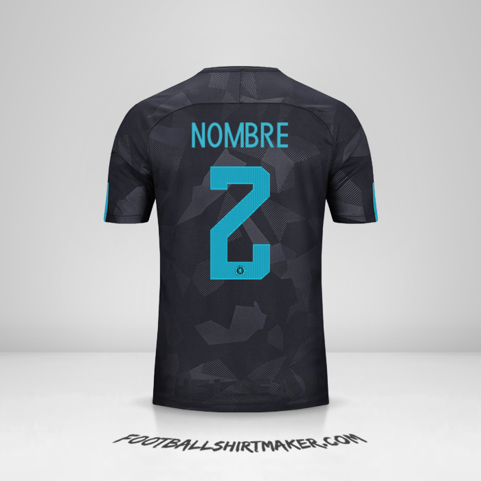 Jersey Chelsea Cup 2017/18 Tercera -  nombre - 2