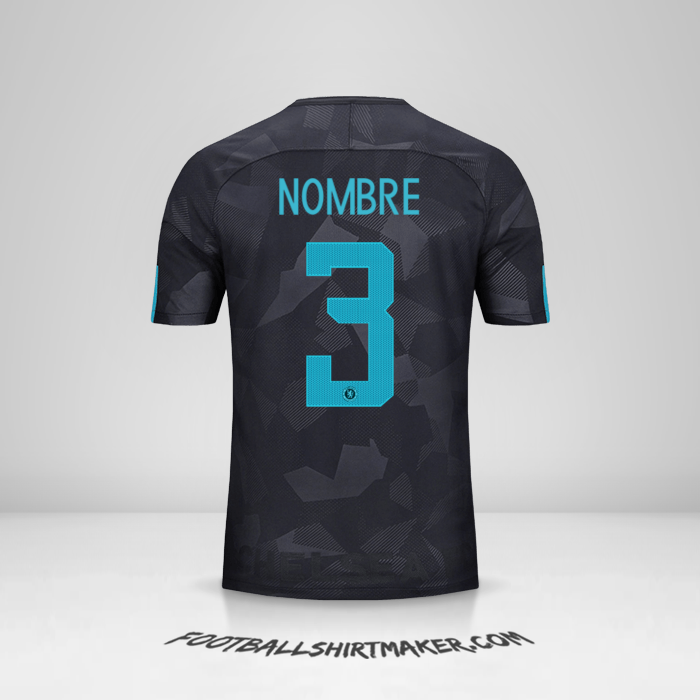 Camiseta Chelsea Cup 2017/18 Tercera -  nombre - 3