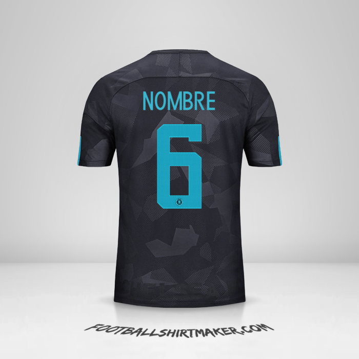 Jersey Chelsea Cup 2017/18 Tercera -  nombre - 6