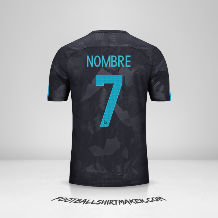 Jersey Chelsea Cup 2017/18 Tercera -  nombre - 7