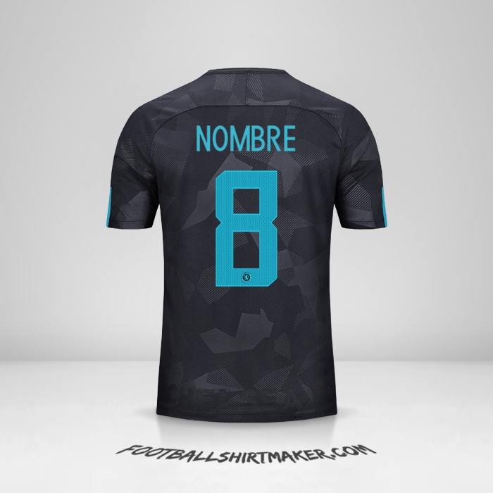 Jersey Chelsea Cup 2017/18 Tercera -  nombre - 8