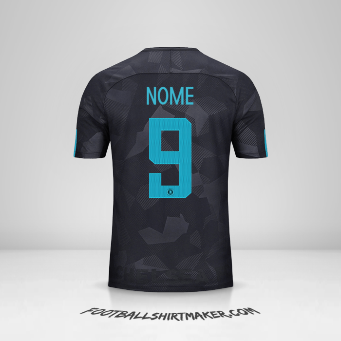 Camisa Chelsea Cup 2017/18 Terceira -  nome - 9