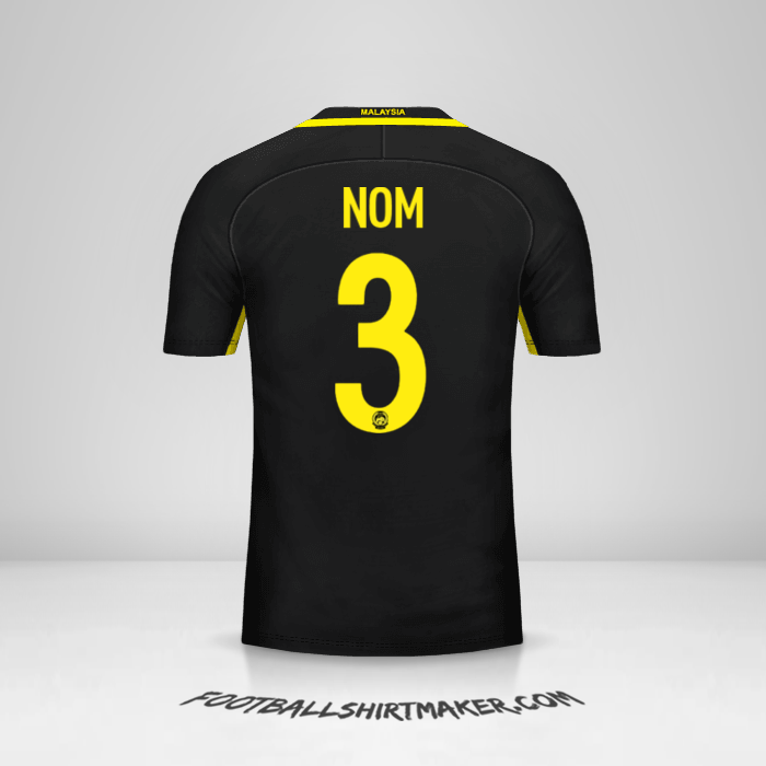 Maillot Malaisie 2016/17 -  nom - 3