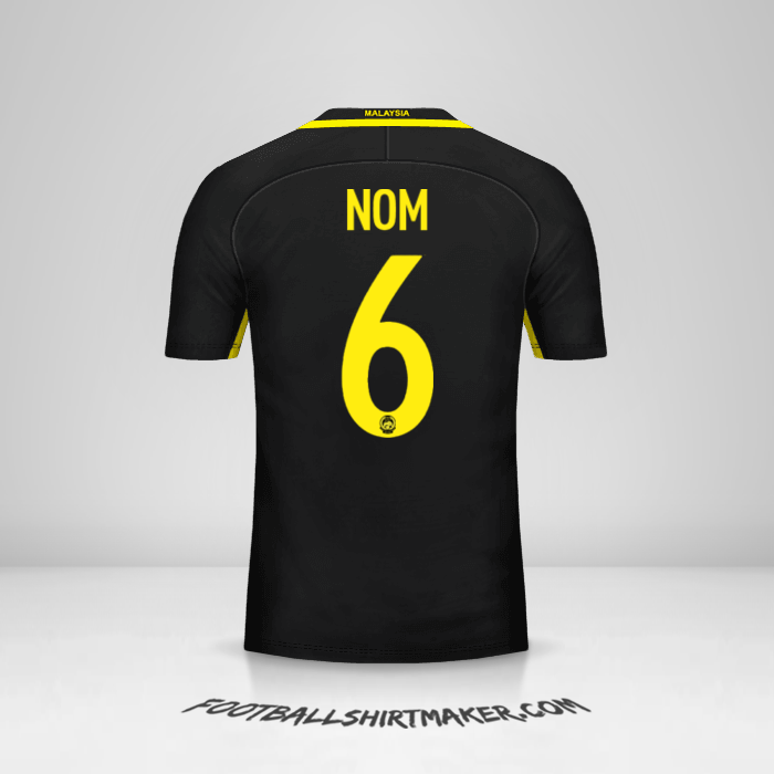 Maillot Malaisie 2016/17 -  nom - 6
