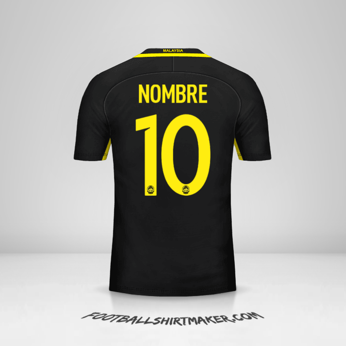 Camiseta Malasia 2016/17 -  nombre - 10