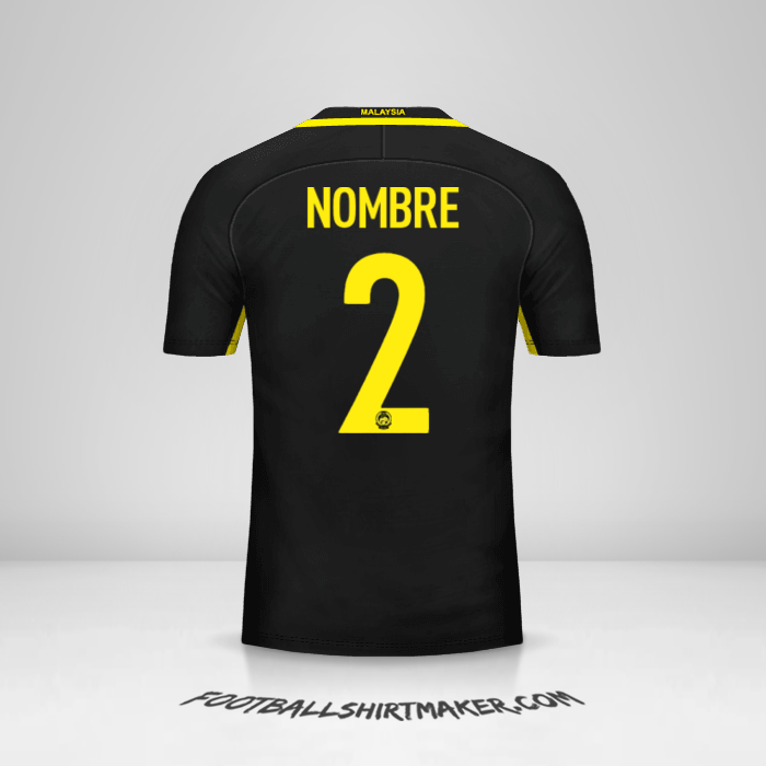 Jersey Malasia 2016/17 -  nombre - 2