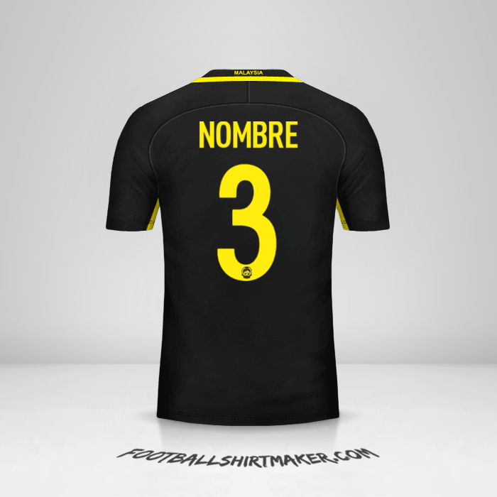 Jersey Malasia 2016/17 -  nombre - 3