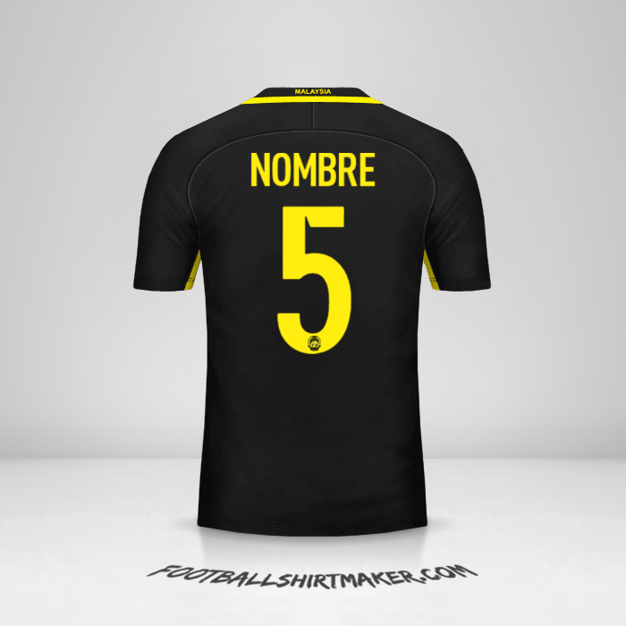 Jersey Malasia 2016/17 -  nombre - 5