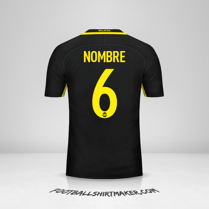 Jersey Malasia 2016/17 -  nombre - 6