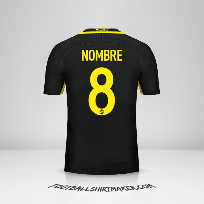 Jersey Malasia 2016/17 -  nombre - 8