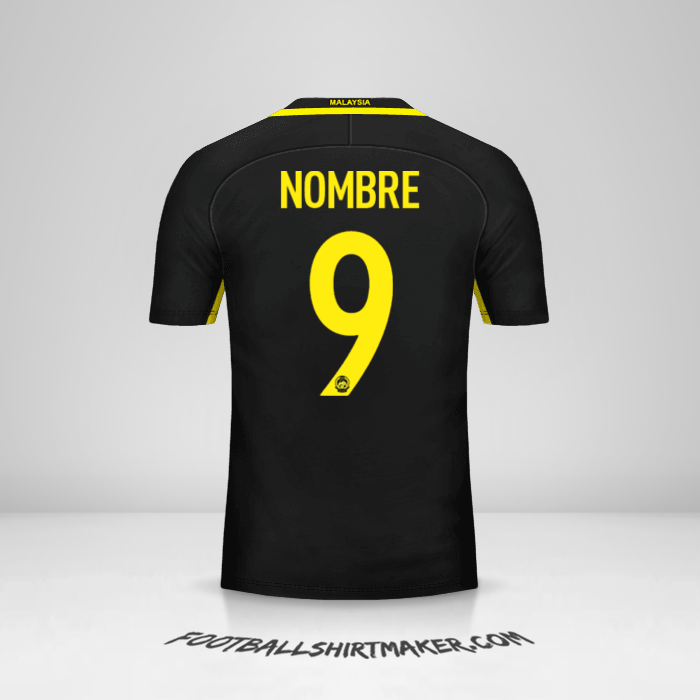 Jersey Malasia 2016/17 -  nombre - 9