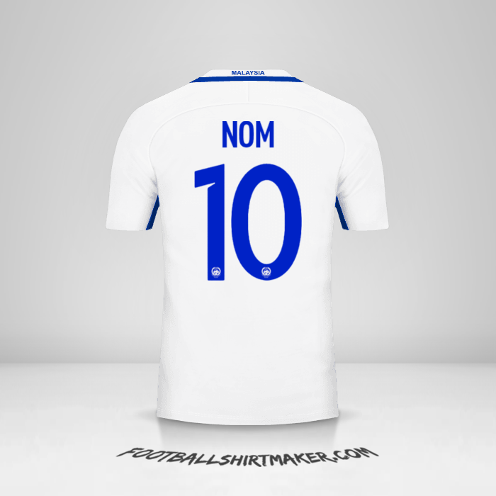 Maillot Malaisie 2016/17 Extérieur -  nom - 10