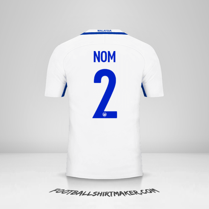 Maillot Malaisie 2016/17 Extérieur -  nom - 2