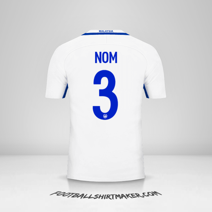 Maillot Malaisie 2016/17 Extérieur -  nom - 3