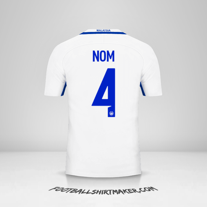 Maillot Malaisie 2016/17 Extérieur -  nom - 4