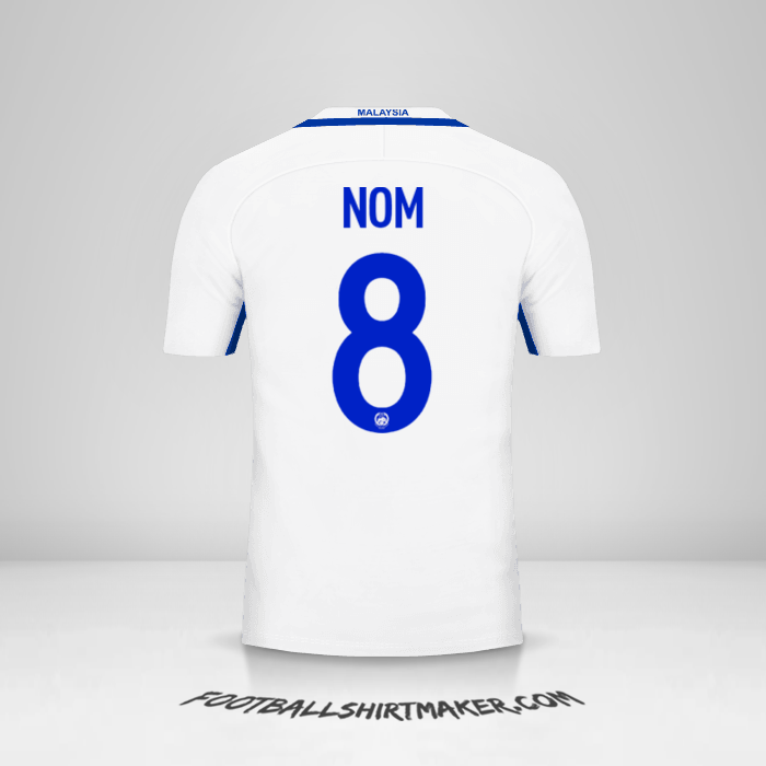 Maillot Malaisie 2016/17 Extérieur -  nom - 8