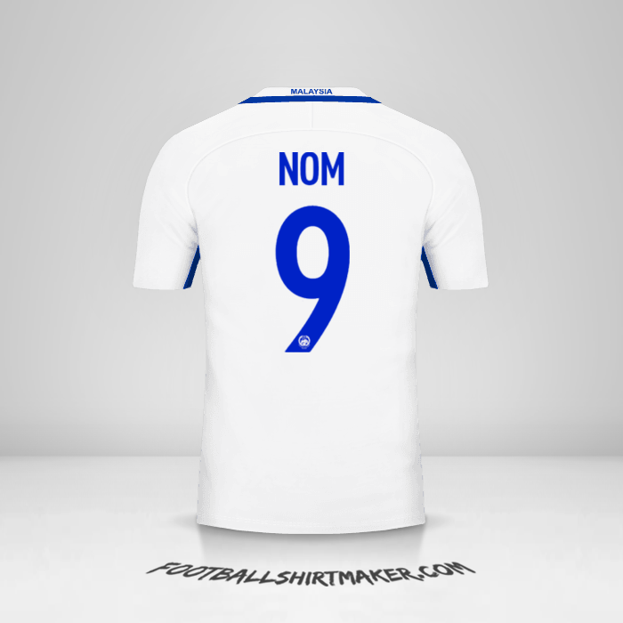 Maillot Malaisie 2016/17 Extérieur -  nom - 9