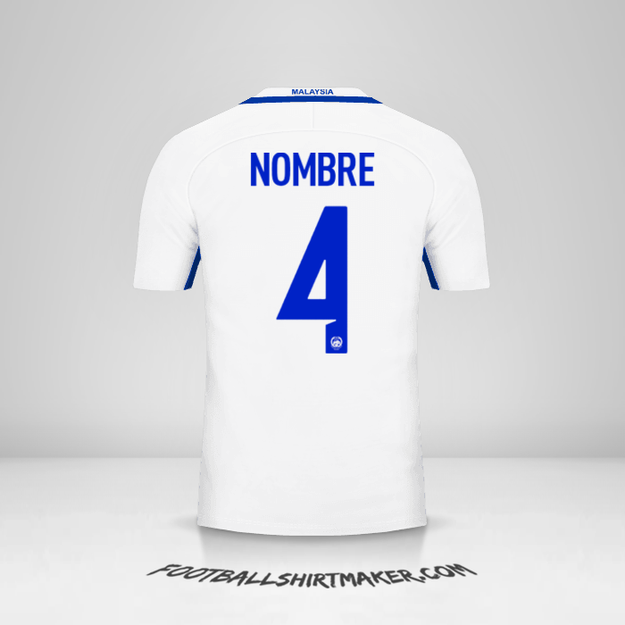 Jersey Malasia 2016/17 Visita -  nombre - 4